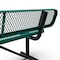 Flash Furniture Sigrid 6' Outdoor Bench with Backrest, Commercial Grade Green Mesh Seat, Backrest, Black Steel Frame SLF-AG4HUT2-GN-GG - alternate 9